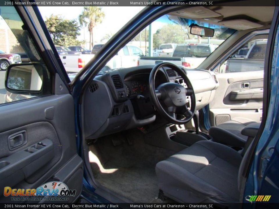 2001 Nissan Frontier XE V6 Crew Cab Electric Blue Metallic / Black Photo #9