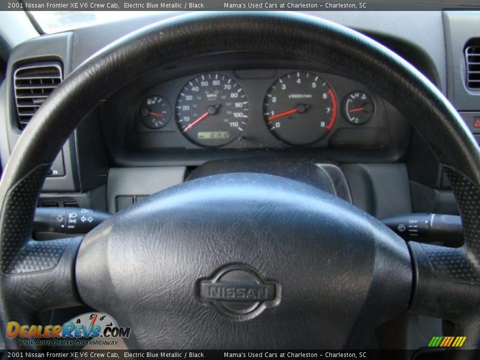 2001 Nissan Frontier XE V6 Crew Cab Electric Blue Metallic / Black Photo #22