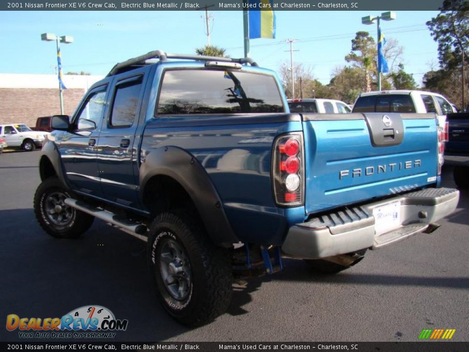 2001 Nissan Frontier XE V6 Crew Cab Electric Blue Metallic / Black Photo #29