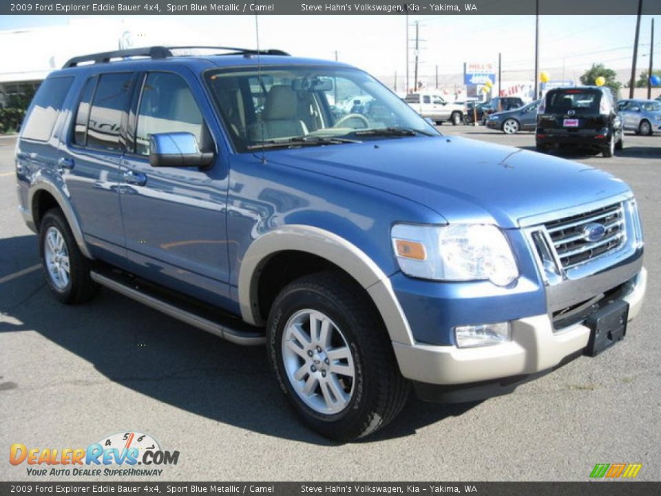 2009 Ford Explorer Eddie Bauer 4x4 Sport Blue Metallic / Camel Photo #3