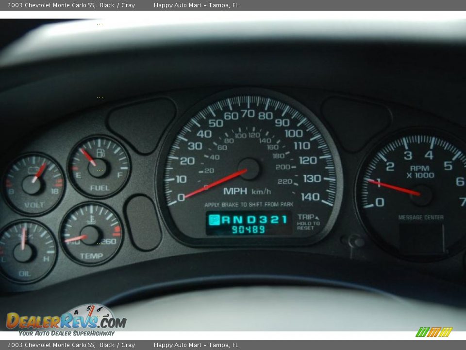 2003 Chevrolet Monte Carlo SS Gauges Photo #13