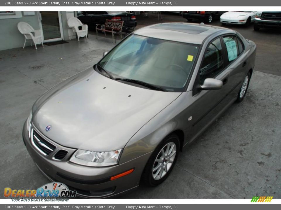 2005 Saab 9-3 Arc Sport Sedan Steel Gray Metallic / Slate Gray Photo #7