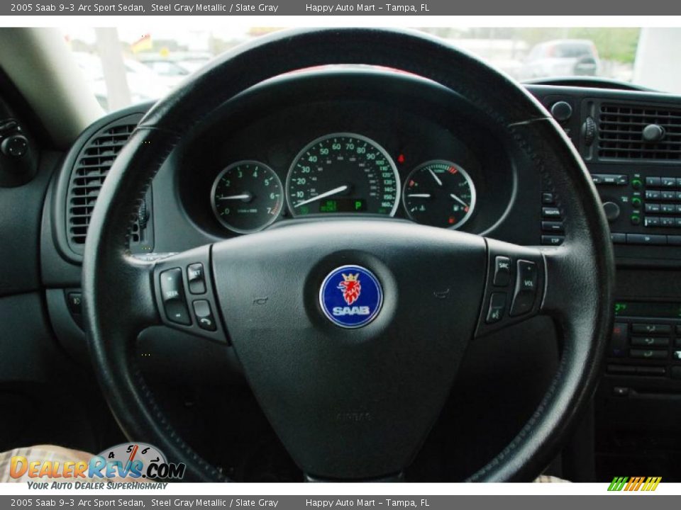 2005 Saab 9-3 Arc Sport Sedan Steering Wheel Photo #15