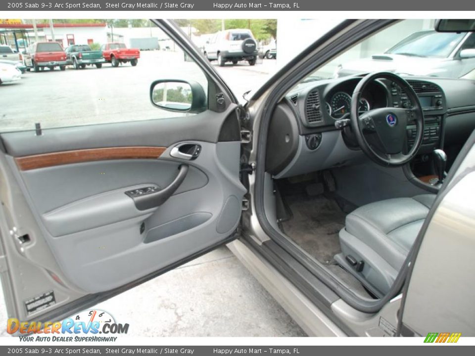 2005 Saab 9-3 Arc Sport Sedan Steel Gray Metallic / Slate Gray Photo #20