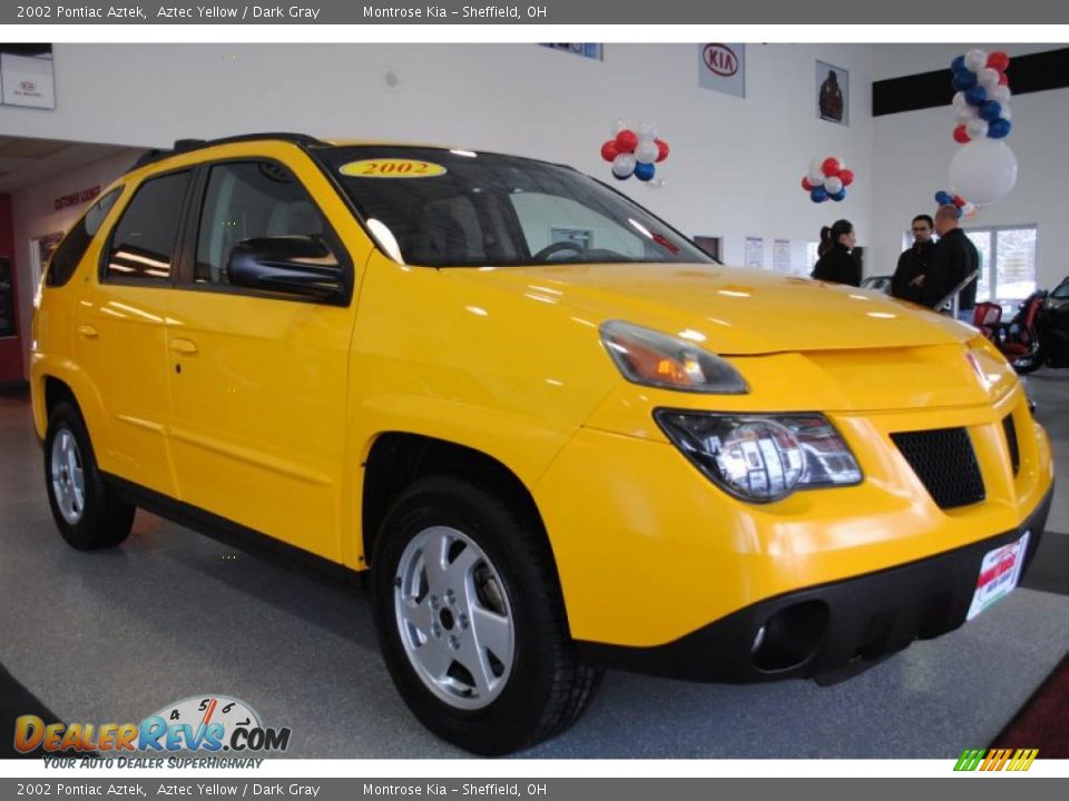 2002 Pontiac Aztek Aztec Yellow / Dark Gray Photo #8
