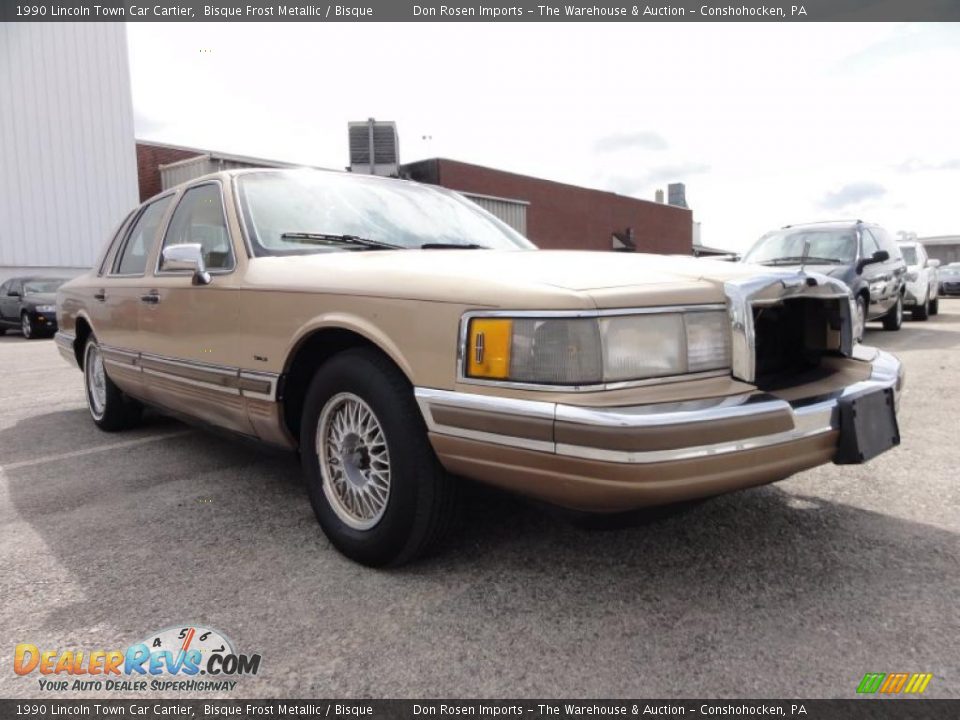 1990 Lincoln Town Car Cartier Bisque Frost Metallic / Bisque Photo #5