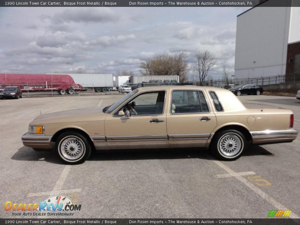 1990 Lincoln Town Car Cartier Bisque Frost Metallic / Bisque Photo #11