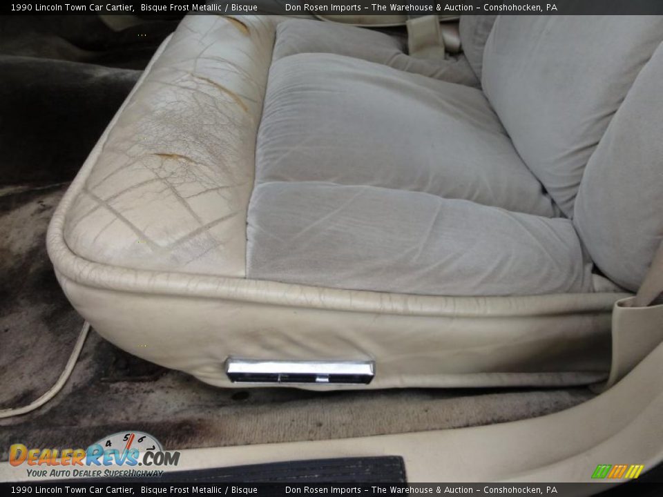Bisque Interior - 1990 Lincoln Town Car Cartier Photo #17