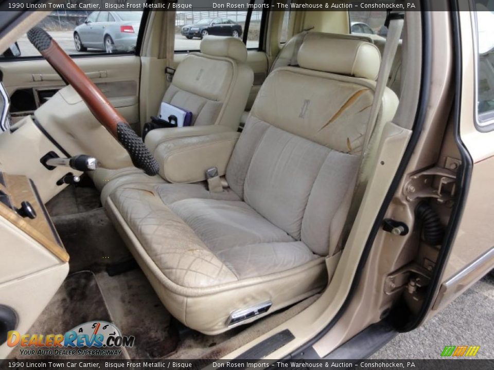 Bisque Interior - 1990 Lincoln Town Car Cartier Photo #18