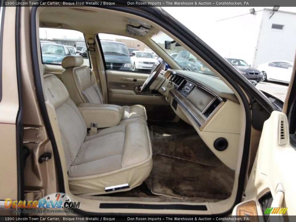 Bisque Interior - 1990 Lincoln Town Car Cartier Photo #21