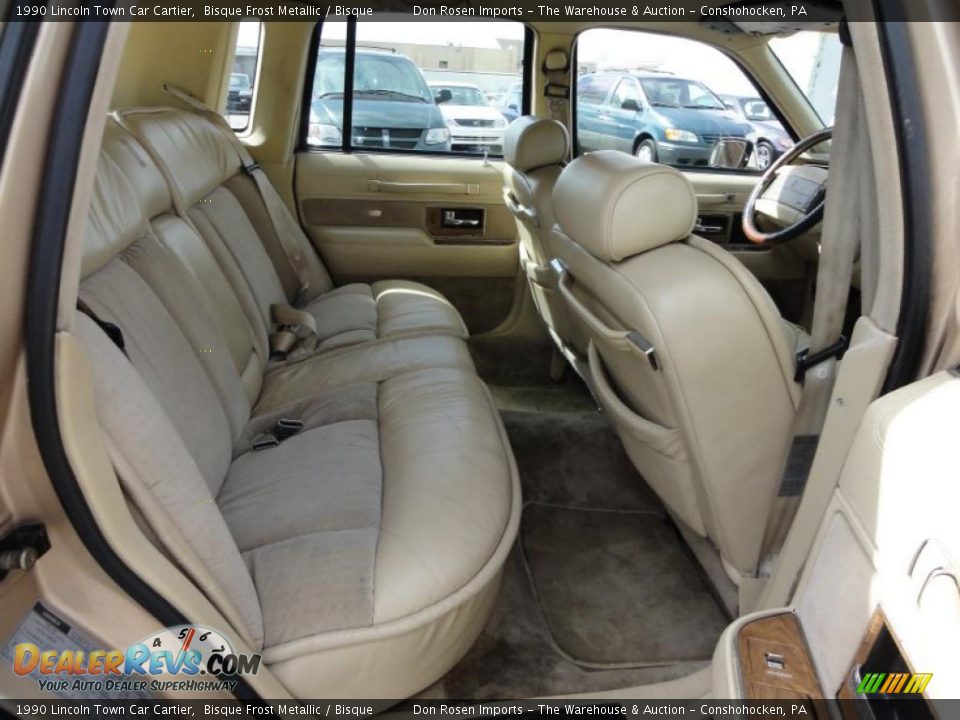 Bisque Interior - 1990 Lincoln Town Car Cartier Photo #24