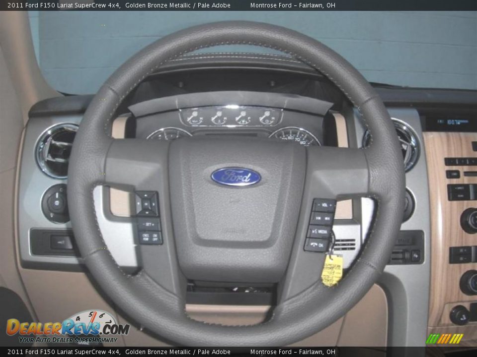 2011 Ford F150 Lariat SuperCrew 4x4 Steering Wheel Photo #13