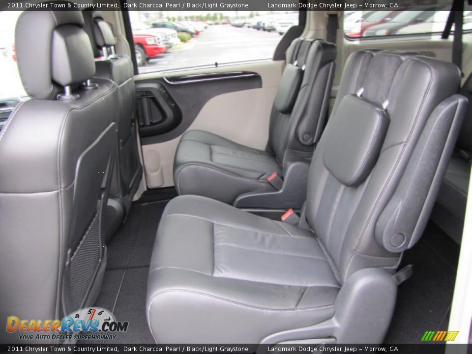 Black/Light Graystone Interior - 2011 Chrysler Town & Country Limited Photo #7