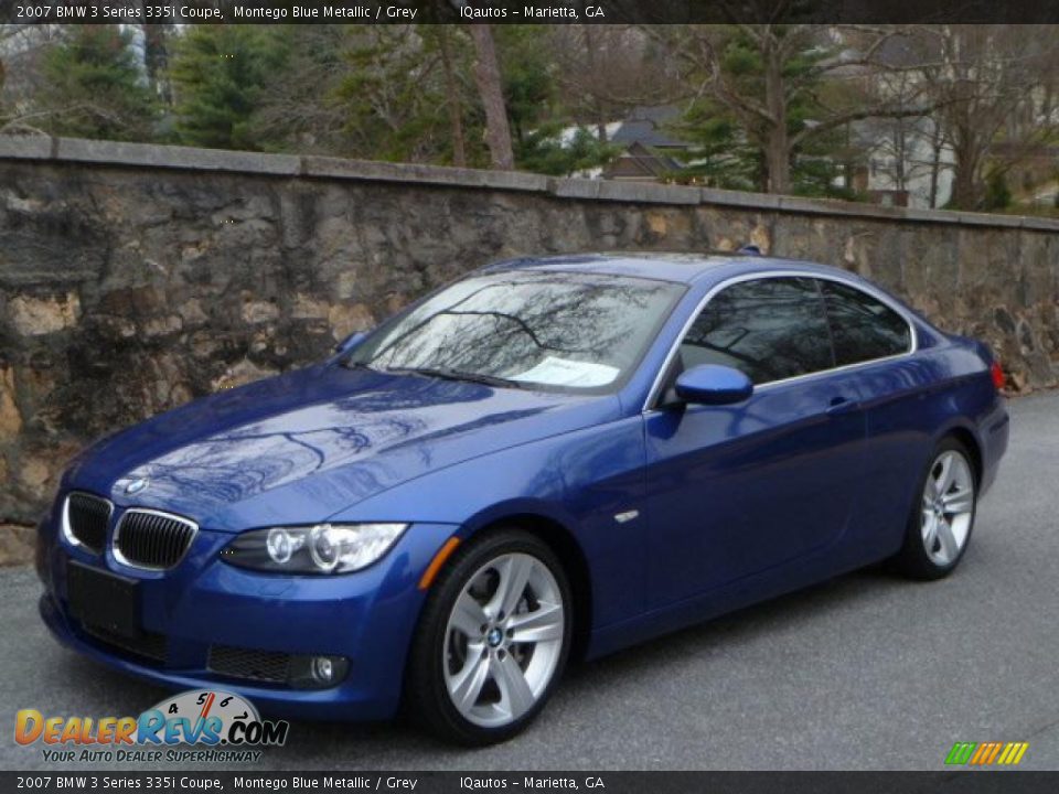 2007 BMW 3 Series 335i Coupe Montego Blue Metallic / Grey Photo #3