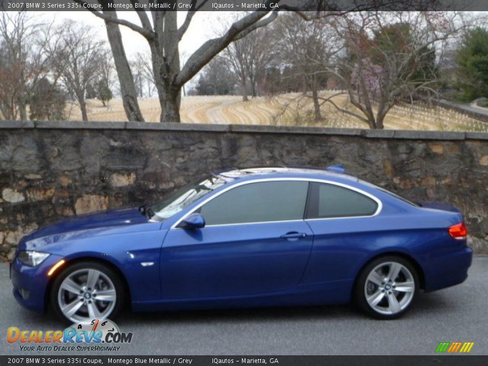 2007 BMW 3 Series 335i Coupe Montego Blue Metallic / Grey Photo #20