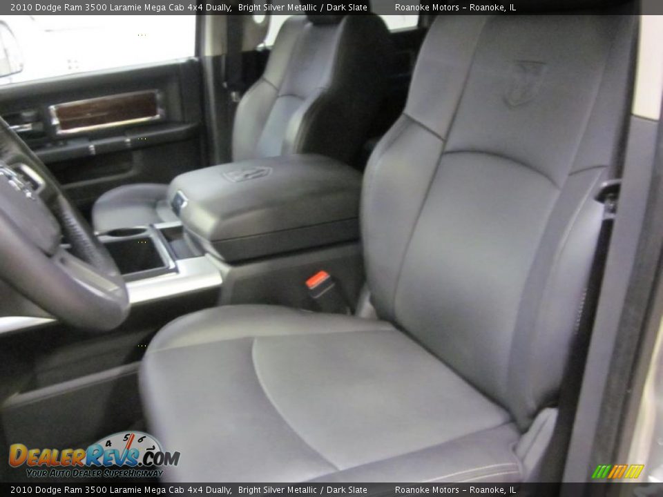 2010 Dodge Ram 3500 Laramie Mega Cab 4x4 Dually Bright Silver Metallic / Dark Slate Photo #3
