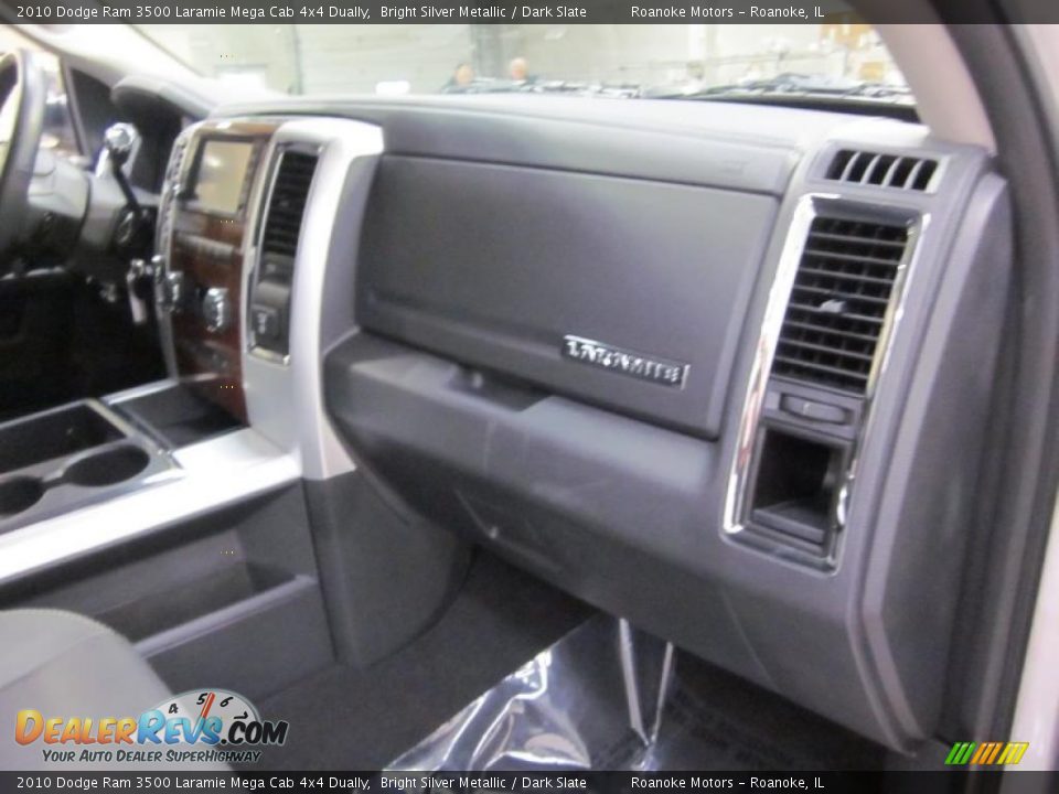 2010 Dodge Ram 3500 Laramie Mega Cab 4x4 Dually Bright Silver Metallic / Dark Slate Photo #8