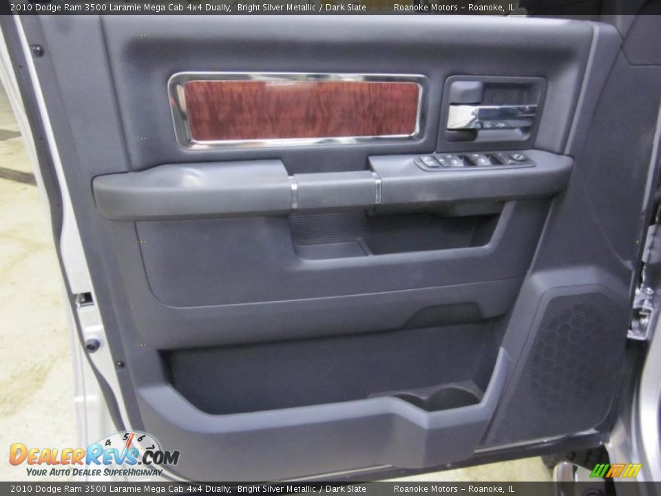 2010 Dodge Ram 3500 Laramie Mega Cab 4x4 Dually Bright Silver Metallic / Dark Slate Photo #17