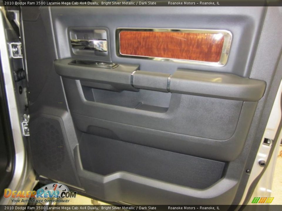 2010 Dodge Ram 3500 Laramie Mega Cab 4x4 Dually Bright Silver Metallic / Dark Slate Photo #24