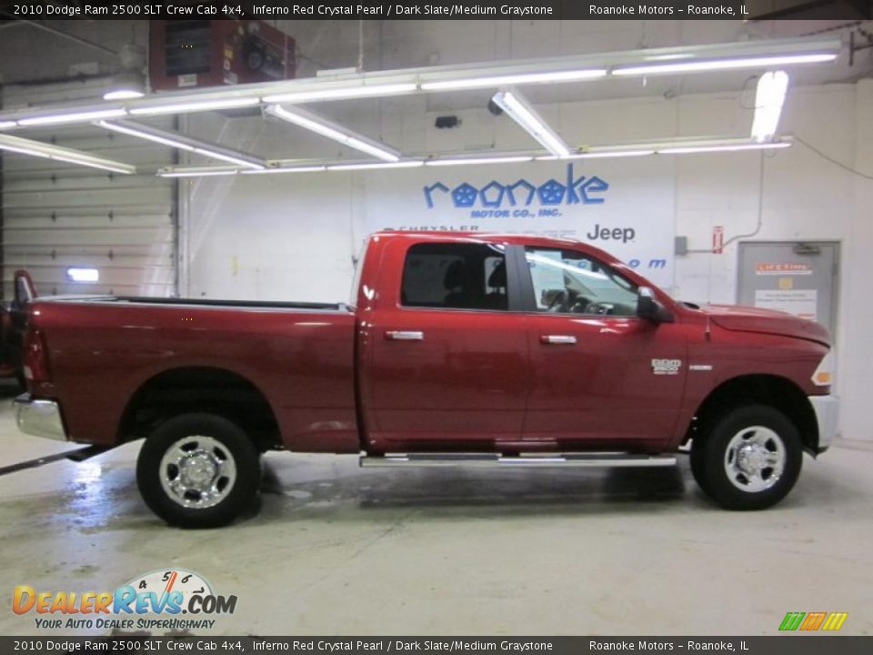 2010 Dodge Ram 2500 SLT Crew Cab 4x4 Inferno Red Crystal Pearl / Dark Slate/Medium Graystone Photo #3