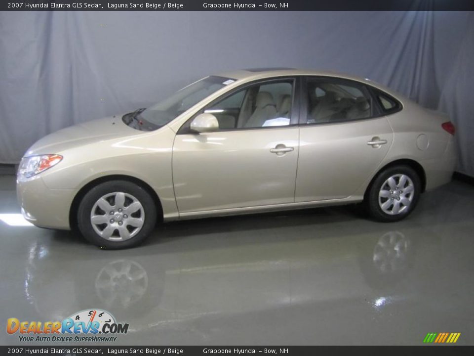 2007 Hyundai Elantra GLS Sedan Laguna Sand Beige / Beige Photo #3