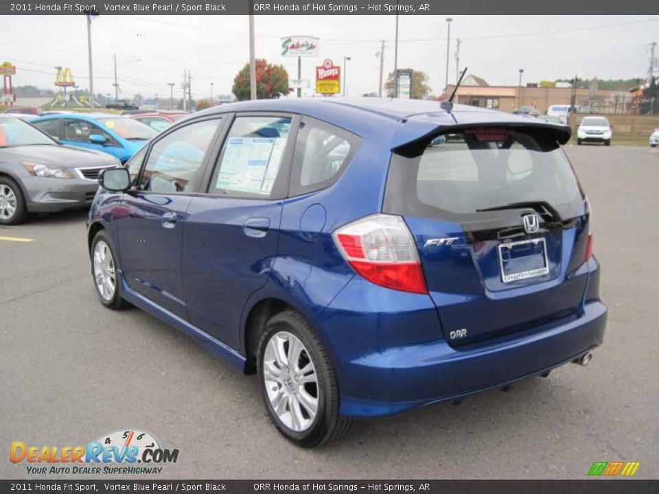 2011 Honda Fit Sport Vortex Blue Pearl / Sport Black Photo #3