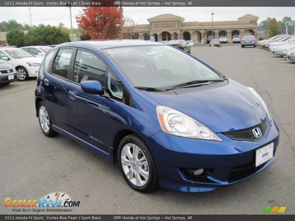 2011 Honda Fit Sport Vortex Blue Pearl / Sport Black Photo #7