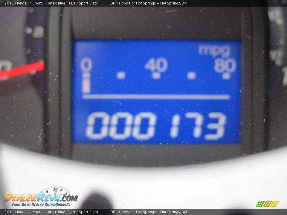2011 Honda Fit Sport Vortex Blue Pearl / Sport Black Photo #17