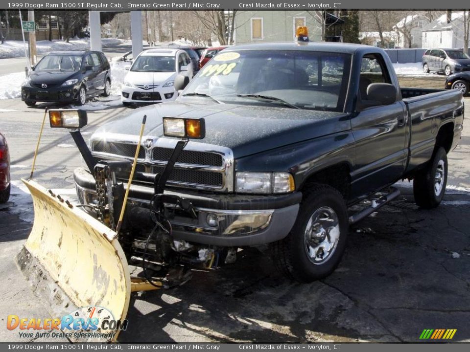 1999 Dodge Ram 1500 ST Regular Cab Emerald Green Pearl / Mist Gray Photo #1