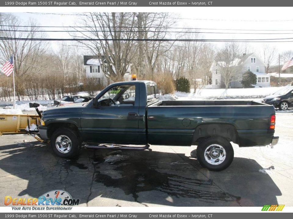1999 Dodge Ram 1500 ST Regular Cab Emerald Green Pearl / Mist Gray Photo #7