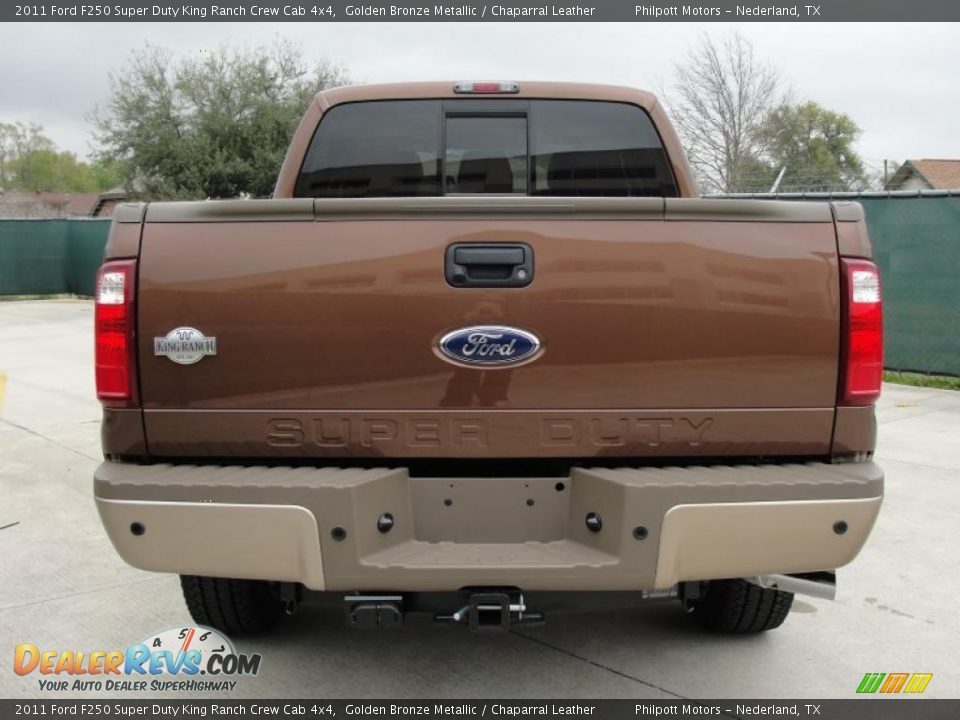 2011 Ford F250 Super Duty King Ranch Crew Cab 4x4 Golden Bronze Metallic / Chaparral Leather Photo #4