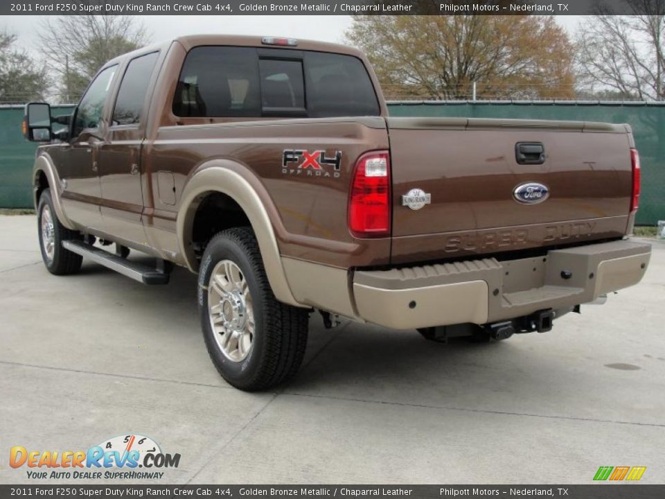 2011 Ford F250 Super Duty King Ranch Crew Cab 4x4 Golden Bronze Metallic / Chaparral Leather Photo #5