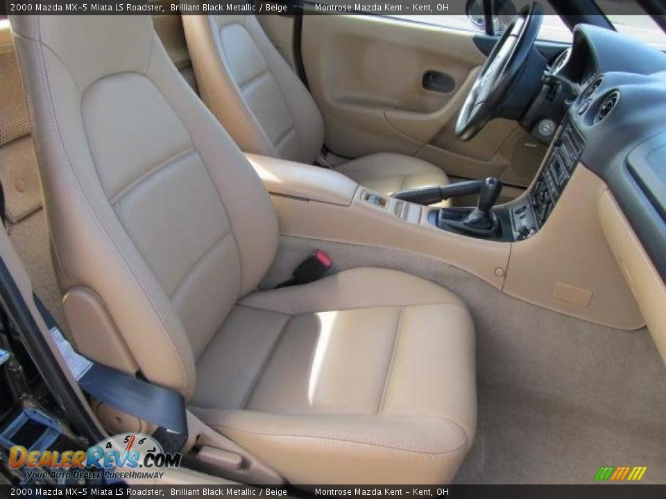 Beige Interior - 2000 Mazda MX-5 Miata LS Roadster Photo #14