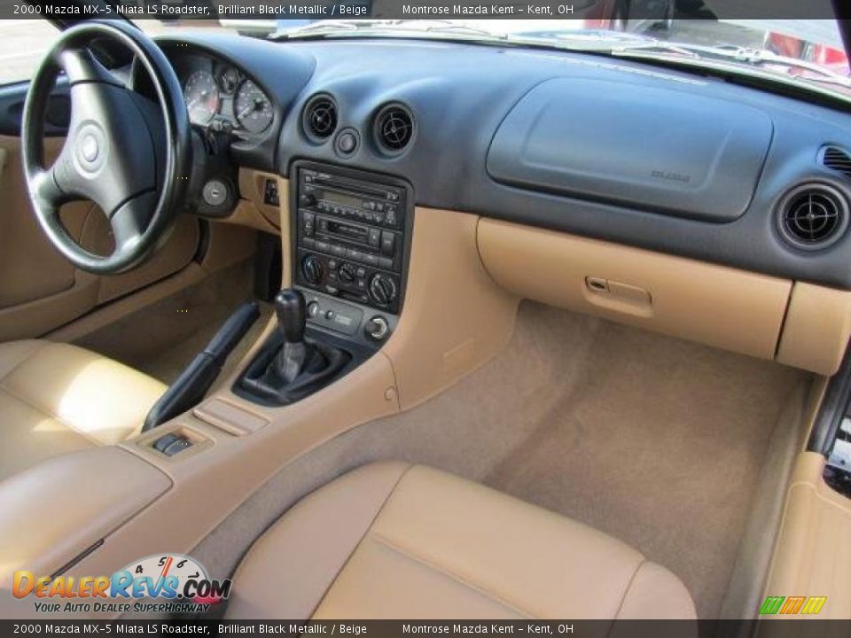 Beige Interior - 2000 Mazda MX-5 Miata LS Roadster Photo #15