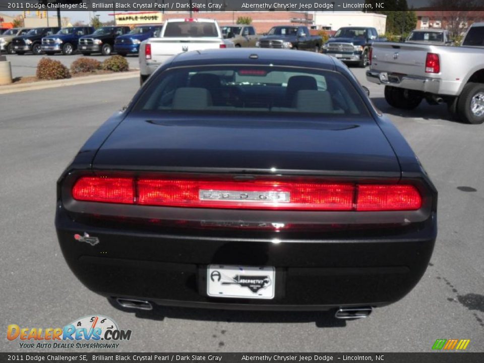 2011 Dodge Challenger SE Brilliant Black Crystal Pearl / Dark Slate Gray Photo #3