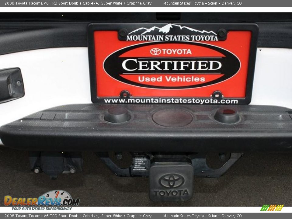 2008 Toyota Tacoma V6 TRD Sport Double Cab 4x4 Super White / Graphite Gray Photo #29