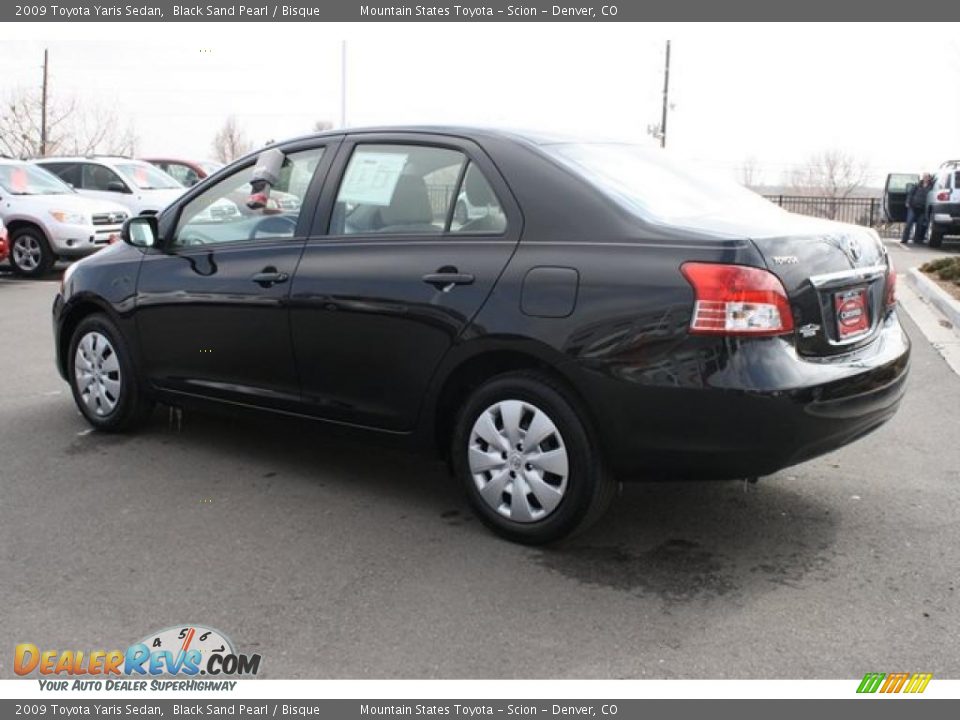 2009 Toyota Yaris Sedan Black Sand Pearl / Bisque Photo #4