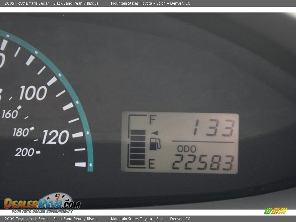 2009 Toyota Yaris Sedan Black Sand Pearl / Bisque Photo #7