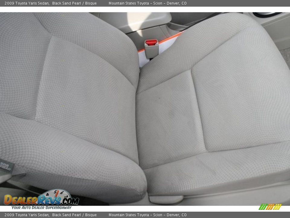 2009 Toyota Yaris Sedan Black Sand Pearl / Bisque Photo #12