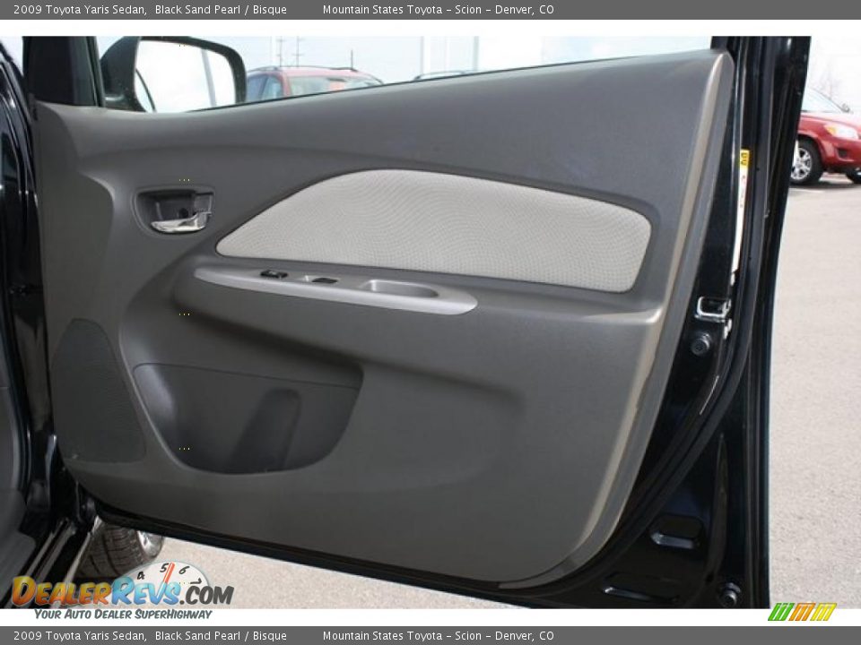 2009 Toyota Yaris Sedan Black Sand Pearl / Bisque Photo #15