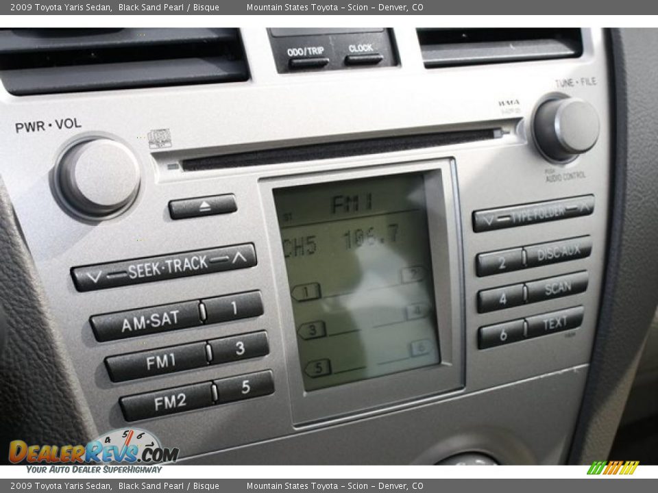 2009 Toyota Yaris Sedan Black Sand Pearl / Bisque Photo #19