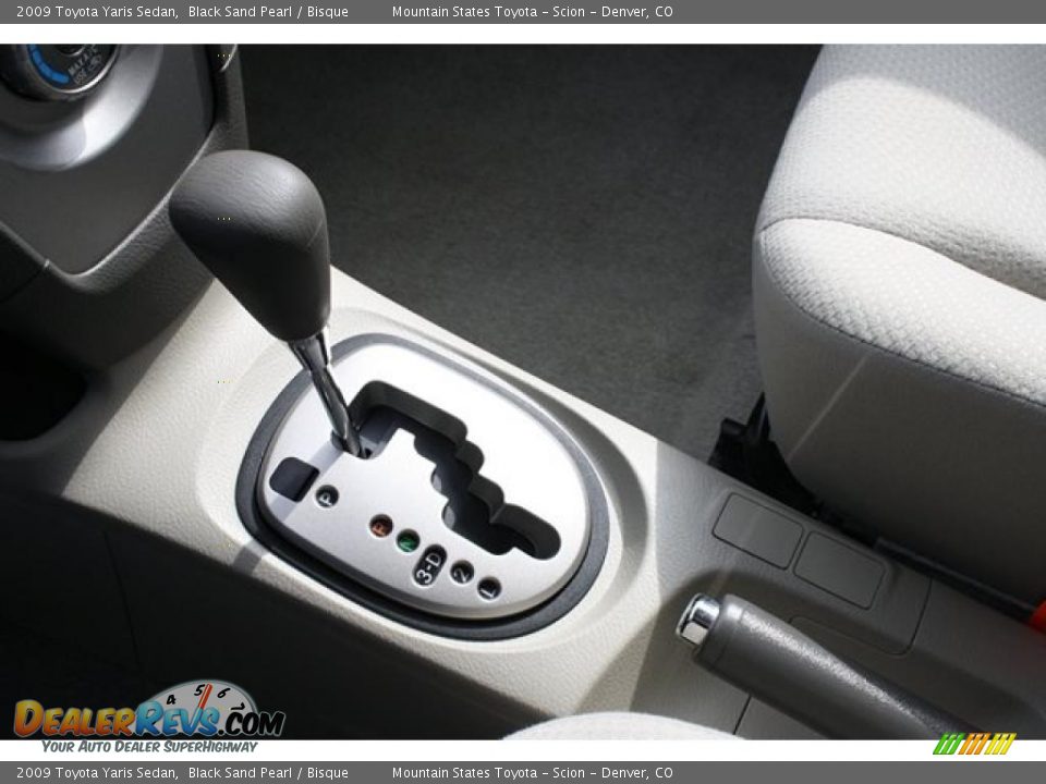 2009 Toyota Yaris Sedan Black Sand Pearl / Bisque Photo #21
