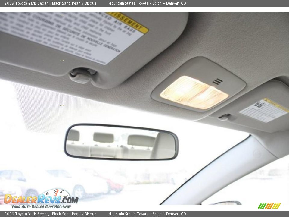 2009 Toyota Yaris Sedan Black Sand Pearl / Bisque Photo #23