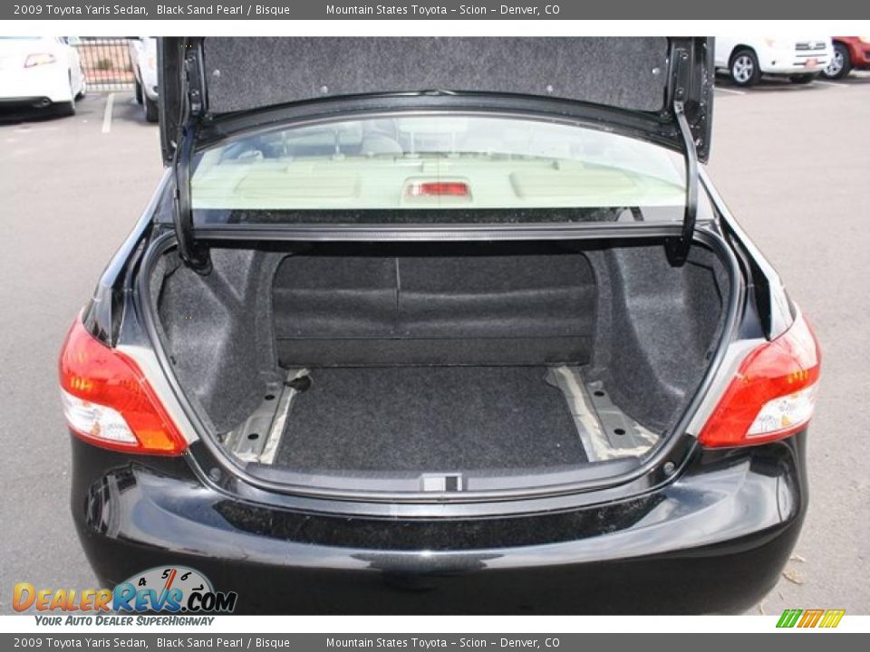 2009 Toyota Yaris Sedan Black Sand Pearl / Bisque Photo #26