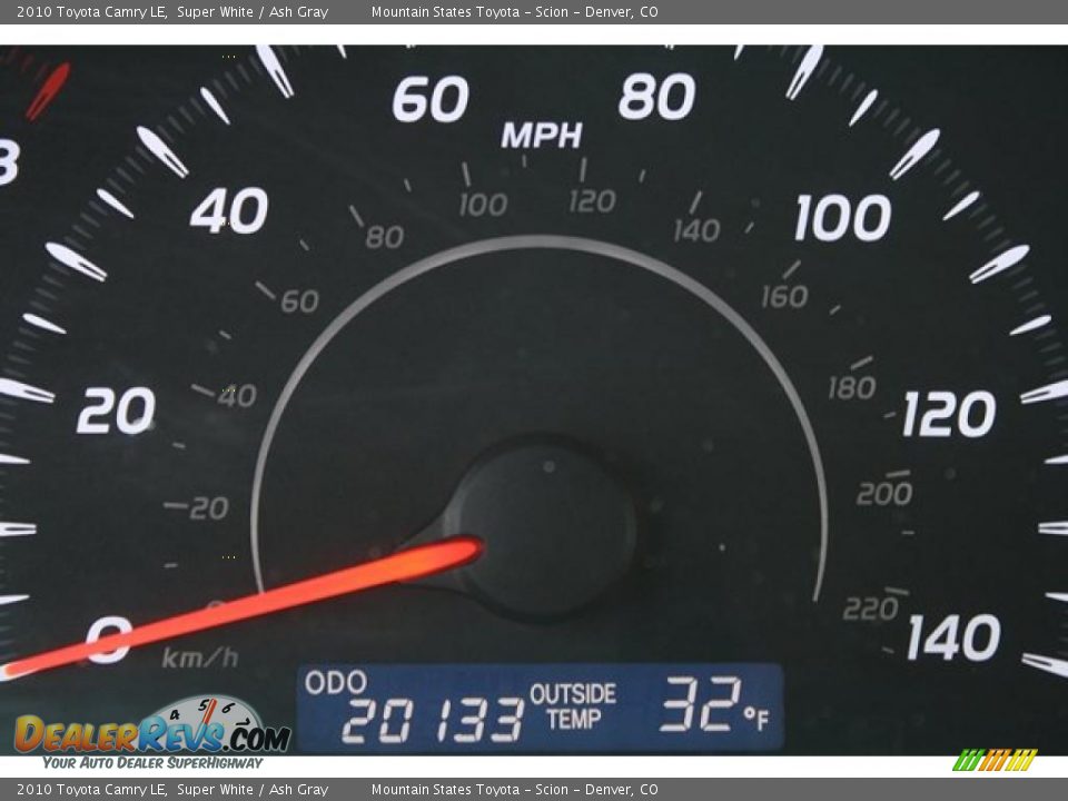 2010 Toyota Camry LE Super White / Ash Gray Photo #7