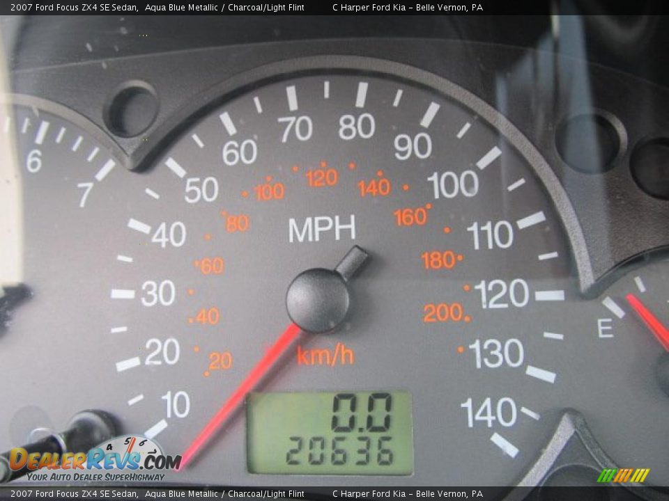 2007 Ford Focus ZX4 SE Sedan Aqua Blue Metallic / Charcoal/Light Flint Photo #25