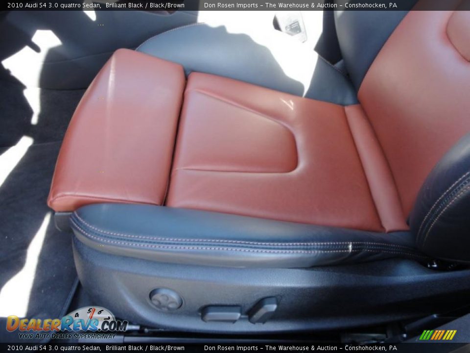 Black/Brown Interior - 2010 Audi S4 3.0 quattro Sedan Photo #16
