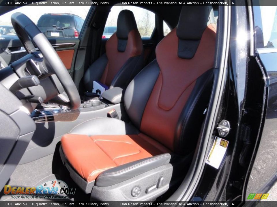 Black/Brown Interior - 2010 Audi S4 3.0 quattro Sedan Photo #17