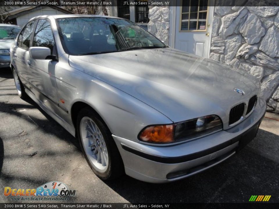 2000 BMW 5 Series 540i Sedan Titanium Silver Metallic / Black Photo #6