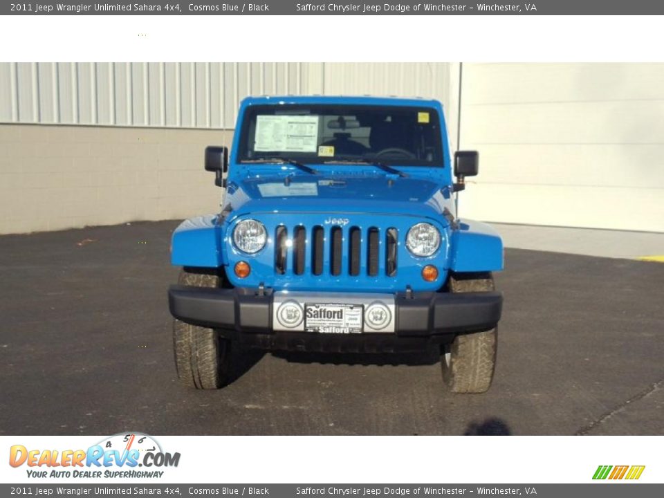 2011 Jeep Wrangler Unlimited Sahara 4x4 Cosmos Blue / Black Photo #2